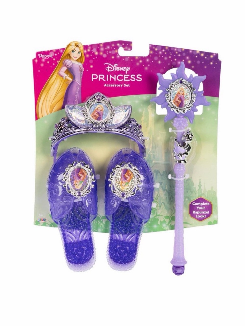 Disney Princess Rapunzel Purple Dress-Up Tiara, Shoes & Wand Set